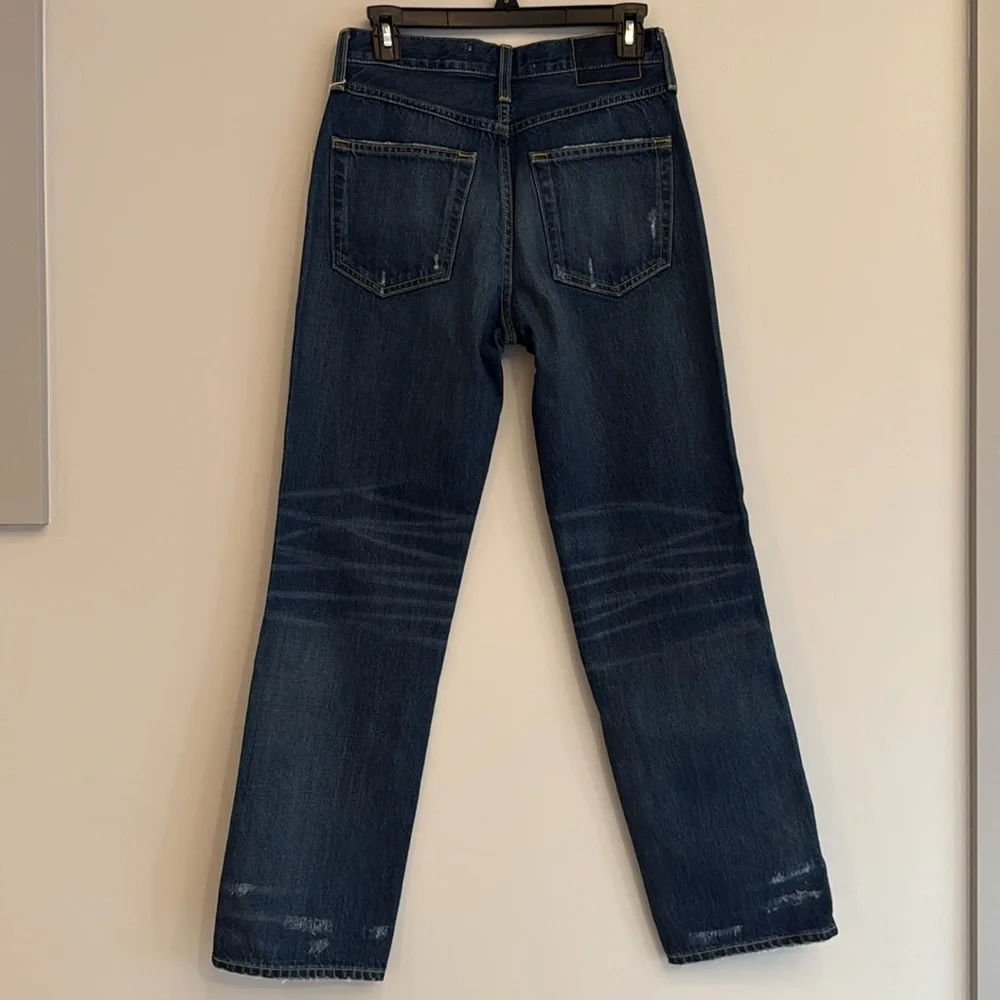 NWT Amo Layla High Rise Relaxed Hip Straight Leg Jeans 25 Anthro boho button fly